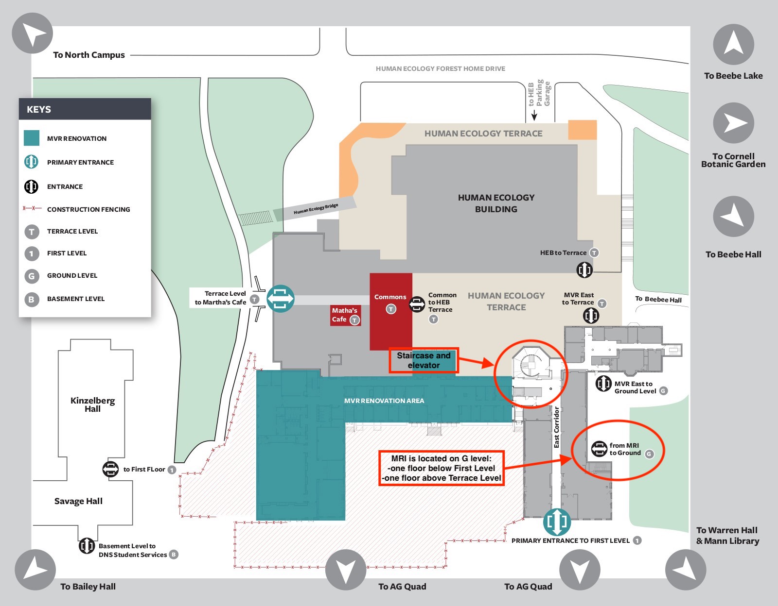 Map of MRI location in Martha Van Renesselaer