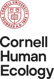 CHE lockup with Cornell seal in red and the text "Cornell Human Ecology" in black