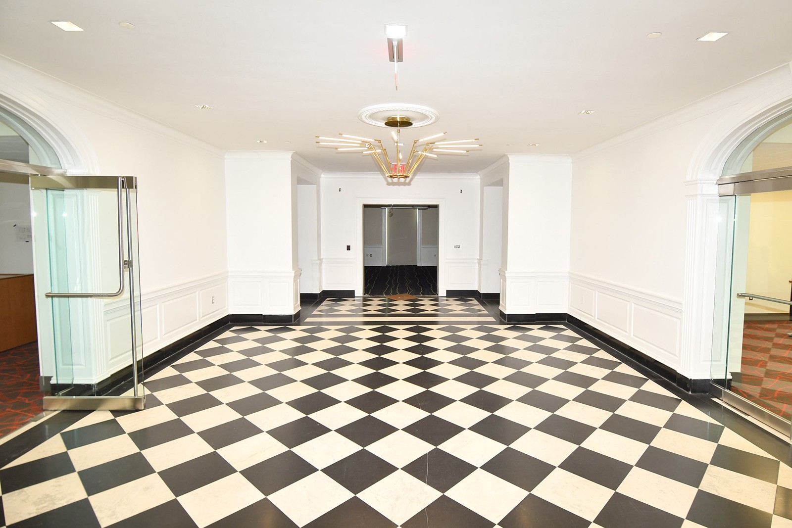 First floor, checkerboard square