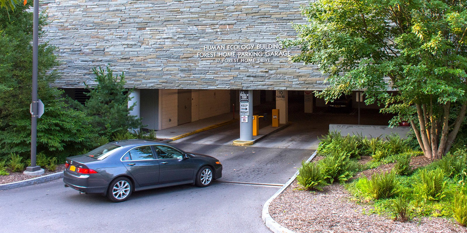 Forest Home parking garage entrance