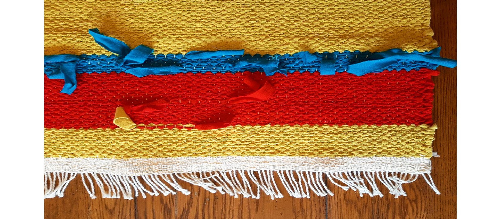 large scale of weaving texture with multicolor 