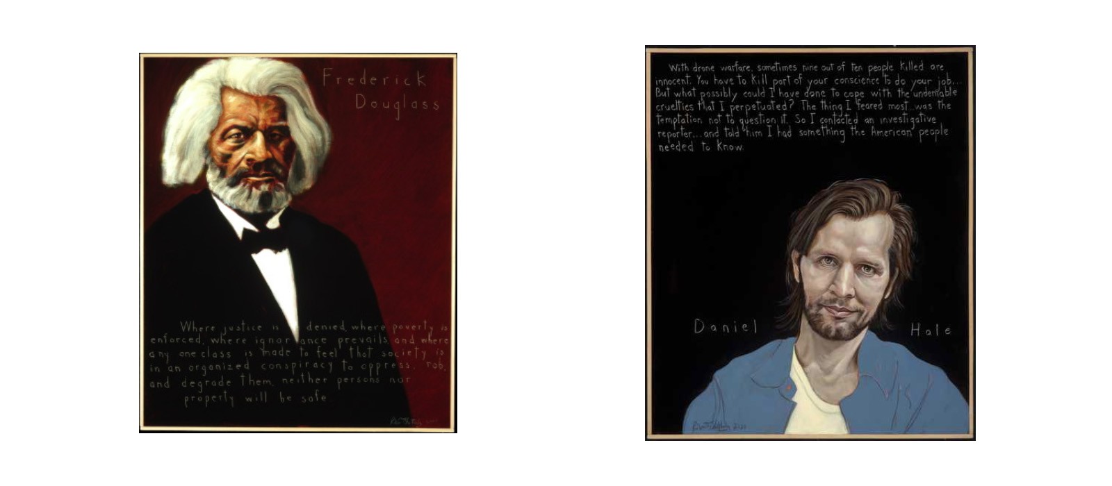 Paintings of Frederick Douglass and Daniel Hale