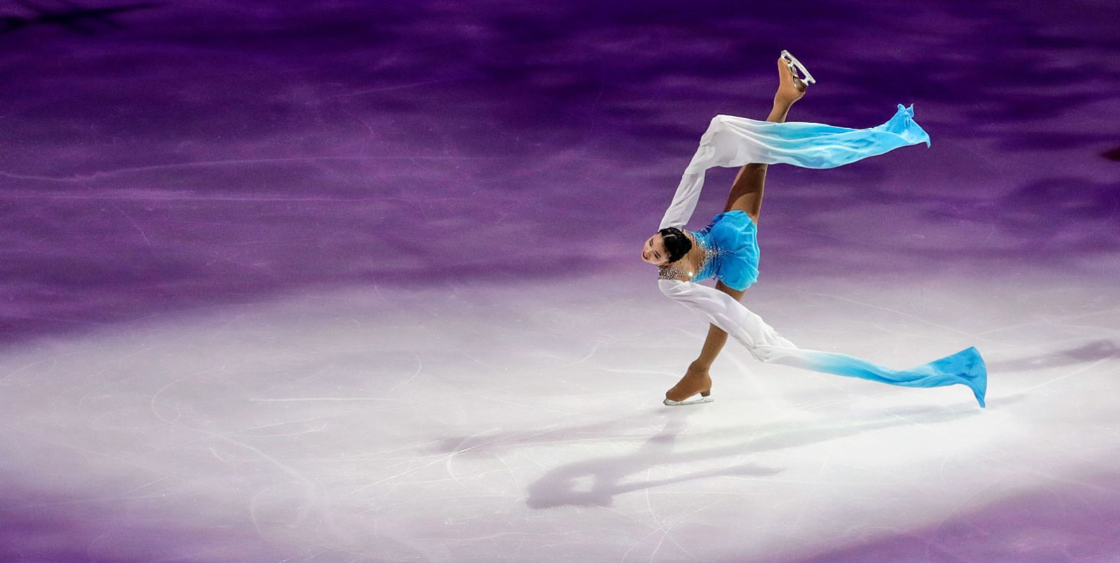 woman ice skating in a competition