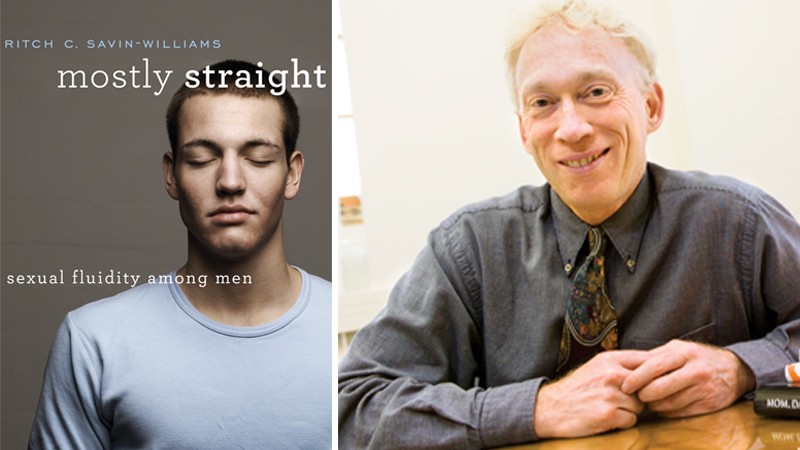 Book cover of 'Mostly Straight' and the author Savin-Williams