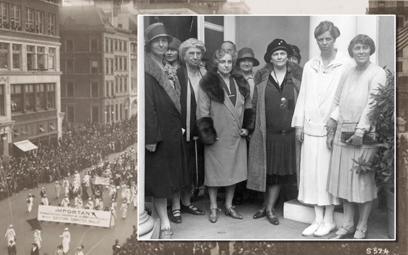 Eleanor Roosevelt and local CHE women including Martha Van Rensselaer