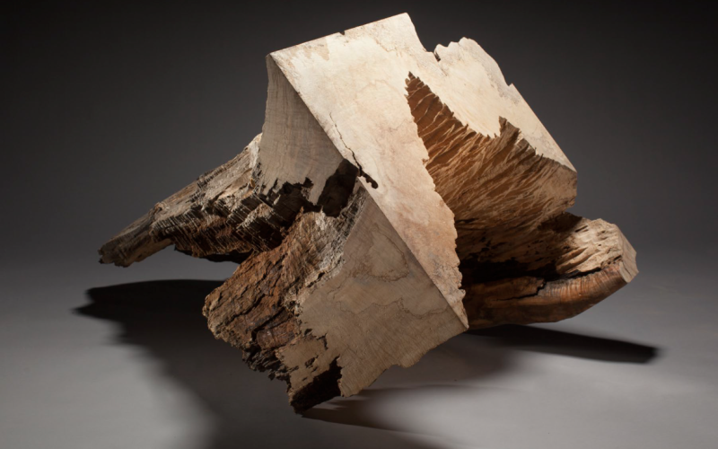 Wood sculpture from Laying in the Cut exhibtion