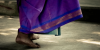woman robed in a sari